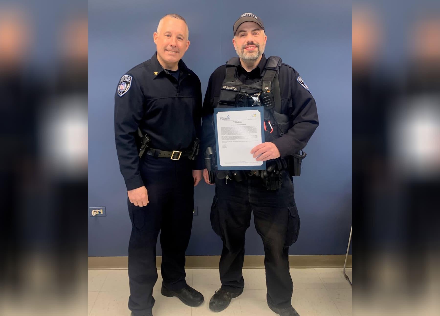 Mundelein Officer Honored for Stopping $196K Scam Targeting Elderly Resident