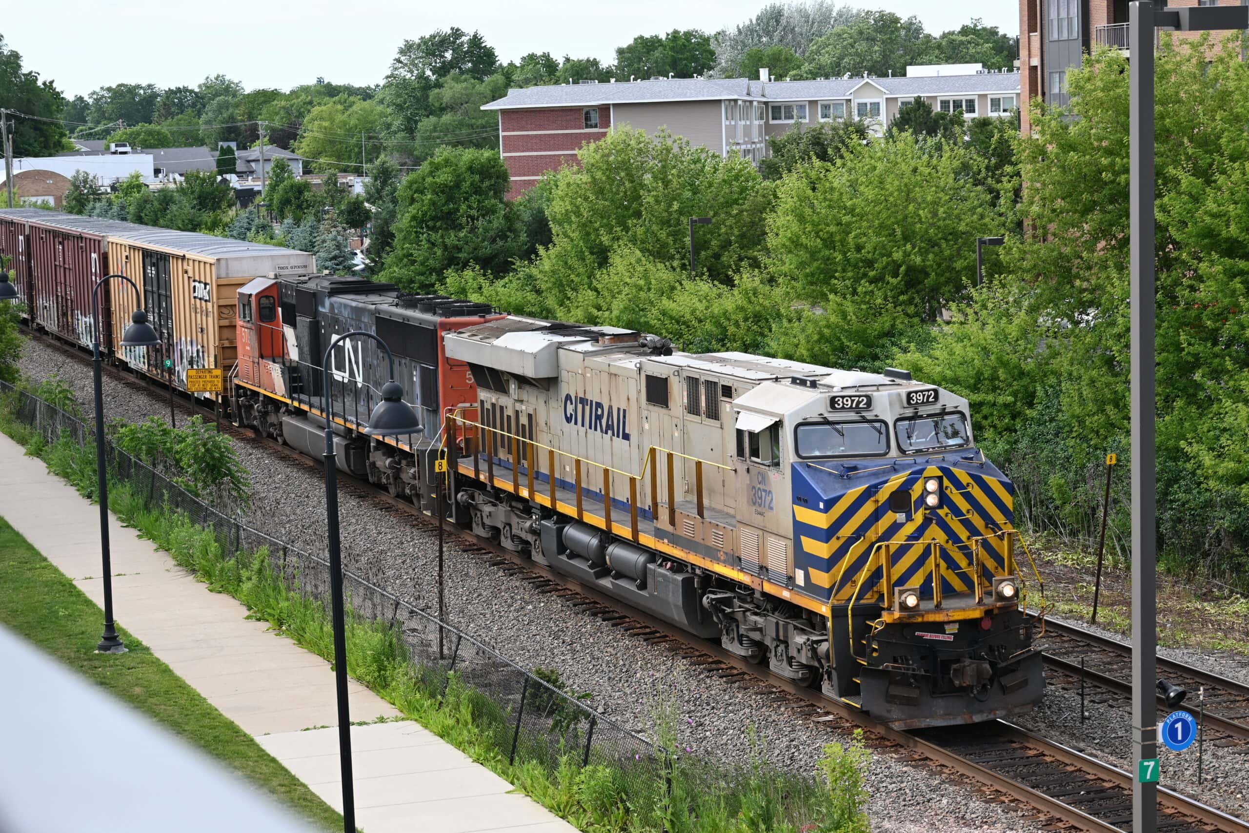 Emergency crews at the scene of the fatal train crash on Park Street in Mundelein
